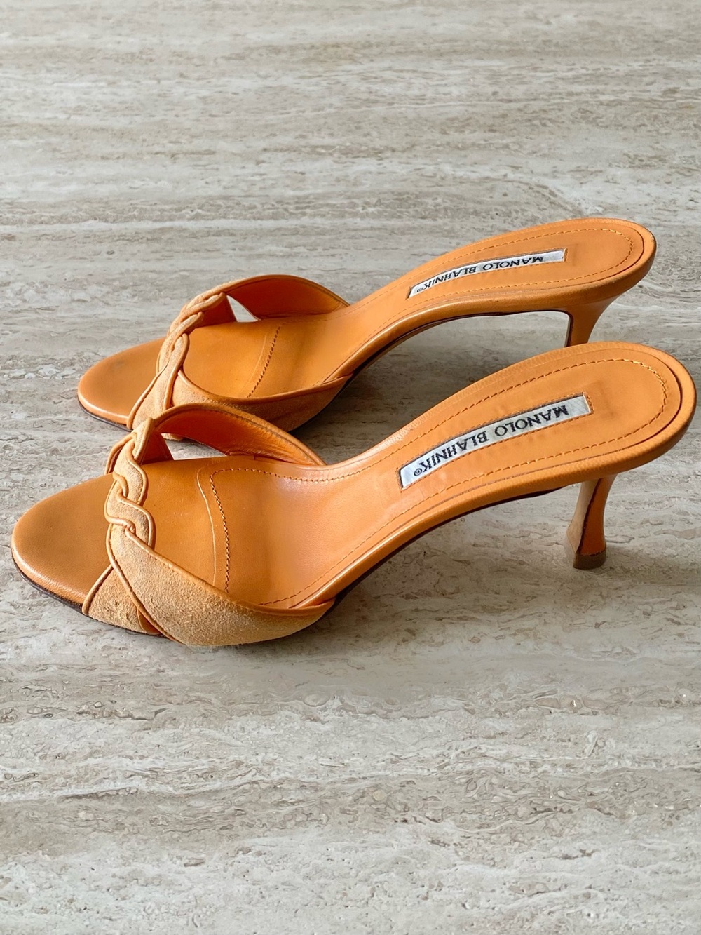 Vintage Manolo Blahnik Twist Strap Sandal Heels - Picture 3 of 10